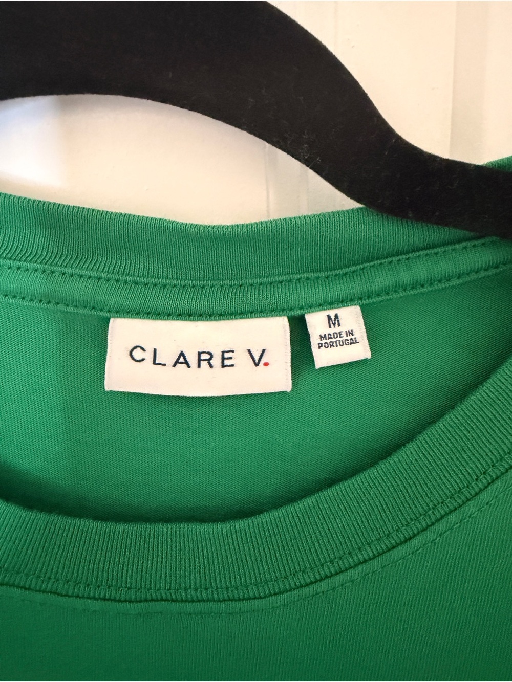 Clare V Green Crewneck 'OUI' Graphic Tee - Picture 3 of 4